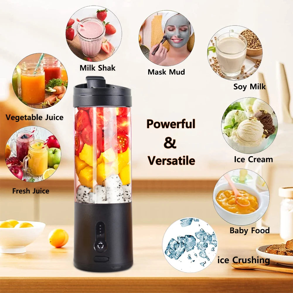 Portable Blender, Personal Blender for Shakes and Smoothies ,Mini Blender for Kitchen, Black, white