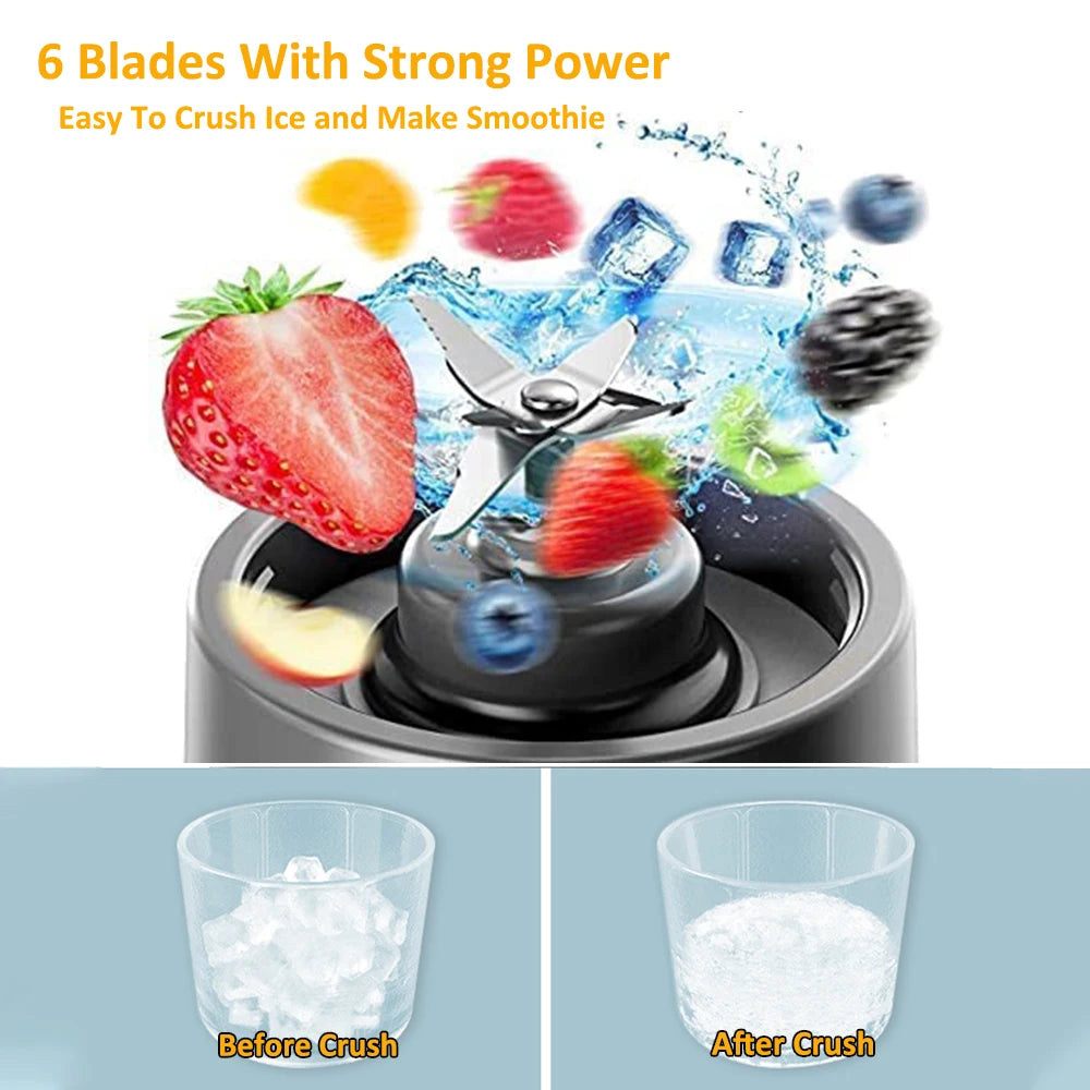 Portable Blender, Personal Blender for Shakes and Smoothies ,Mini Blender for Kitchen, Black, white