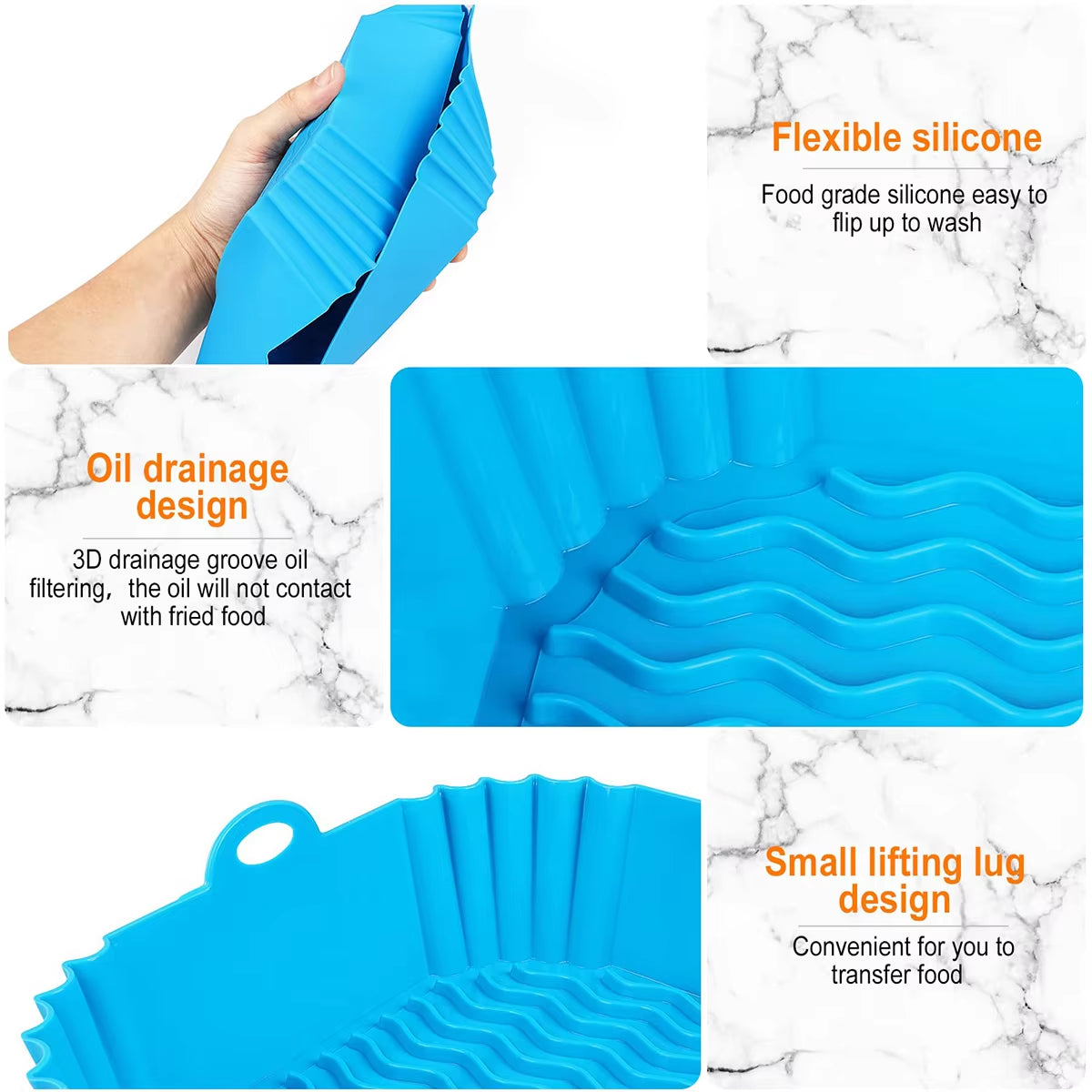 Non-Stick Silicone Mat for Air Fryer.